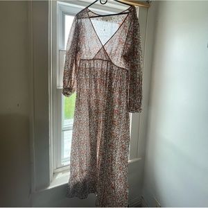 Daughters of India Maxi Dress Yellow Floral